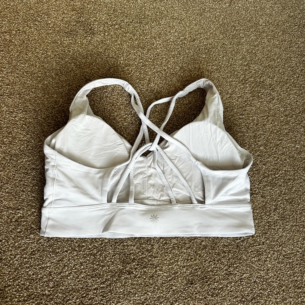 Athleta White Strappy Sports Bra
